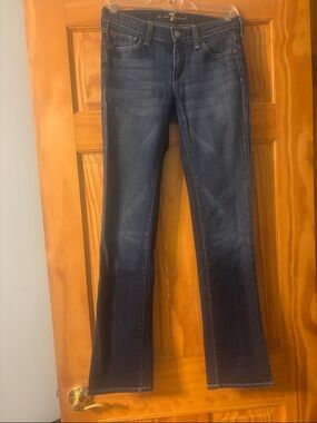 Dark Indigo Bootcut Jeans with Subtle Fading